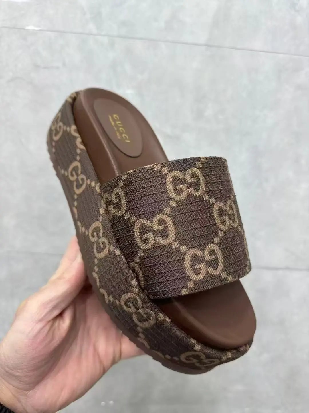 Top Quality Gucci GG Monogram Slide Sandals