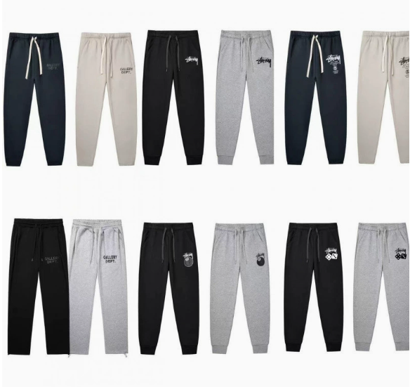 Stussy Classic Logo Black Gray Beige Navy Jogger Pants