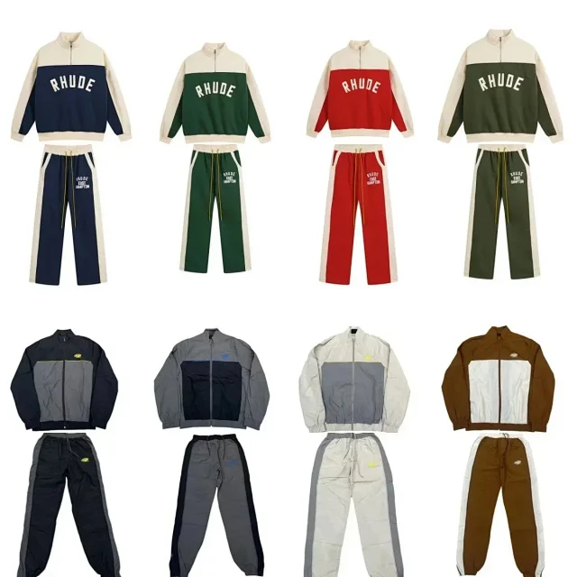 Rhude Colorblock Track Jacket and Pants Sets
