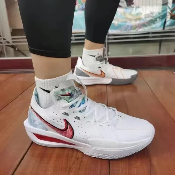 Nike Zoom G.T. Cut 2 White Red Multicolor Basketball Shoes - 1
