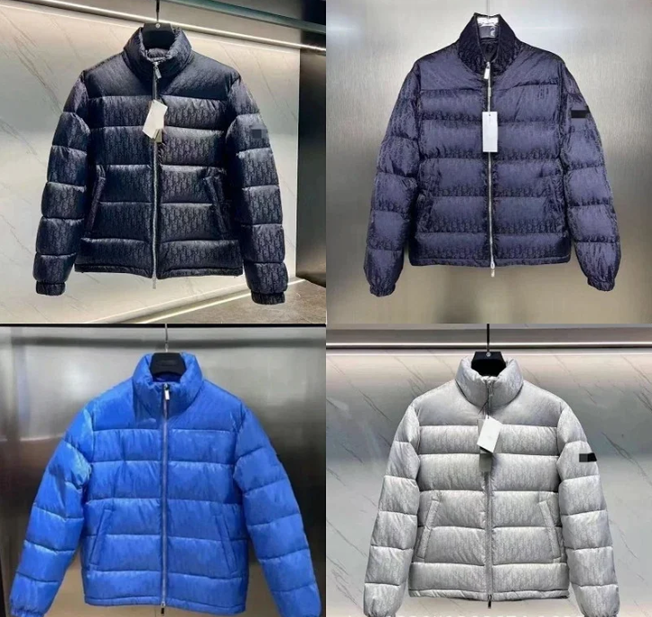 Dior Oblique Navy Blue Puffer Jacket