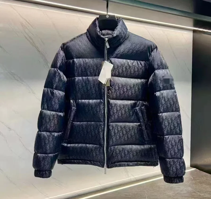 Dior Oblique Navy Blue Puffer Jacket