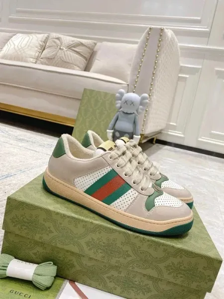 Gucci Ace Pineapple Embroidered White Sneakers - 12