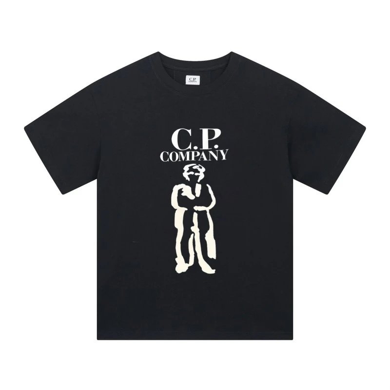 C.P. Company Patch Logo Black T-Shirt - 16