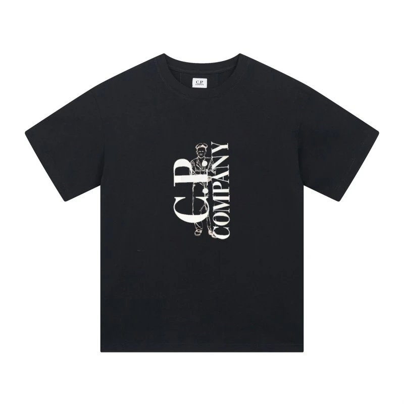 C.P. Company Patch Logo Black T-Shirt - 17