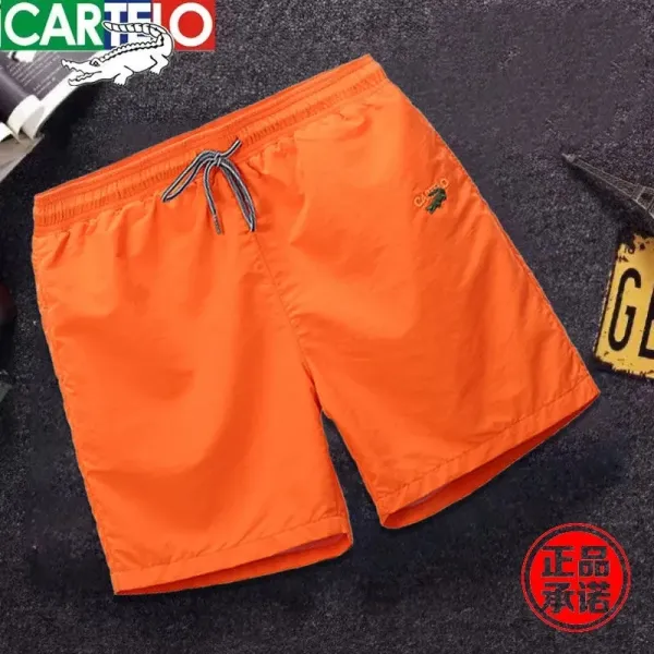 Cartelo Sport Shorts Black with Blue Stripes - 12