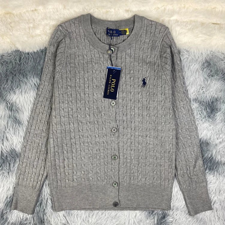 Ralph Lauren Cable Knit Cardigan White Sweater - 25