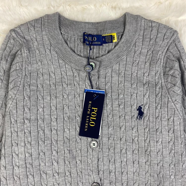 Ralph Lauren Cable Knit Cardigan White Sweater - 20