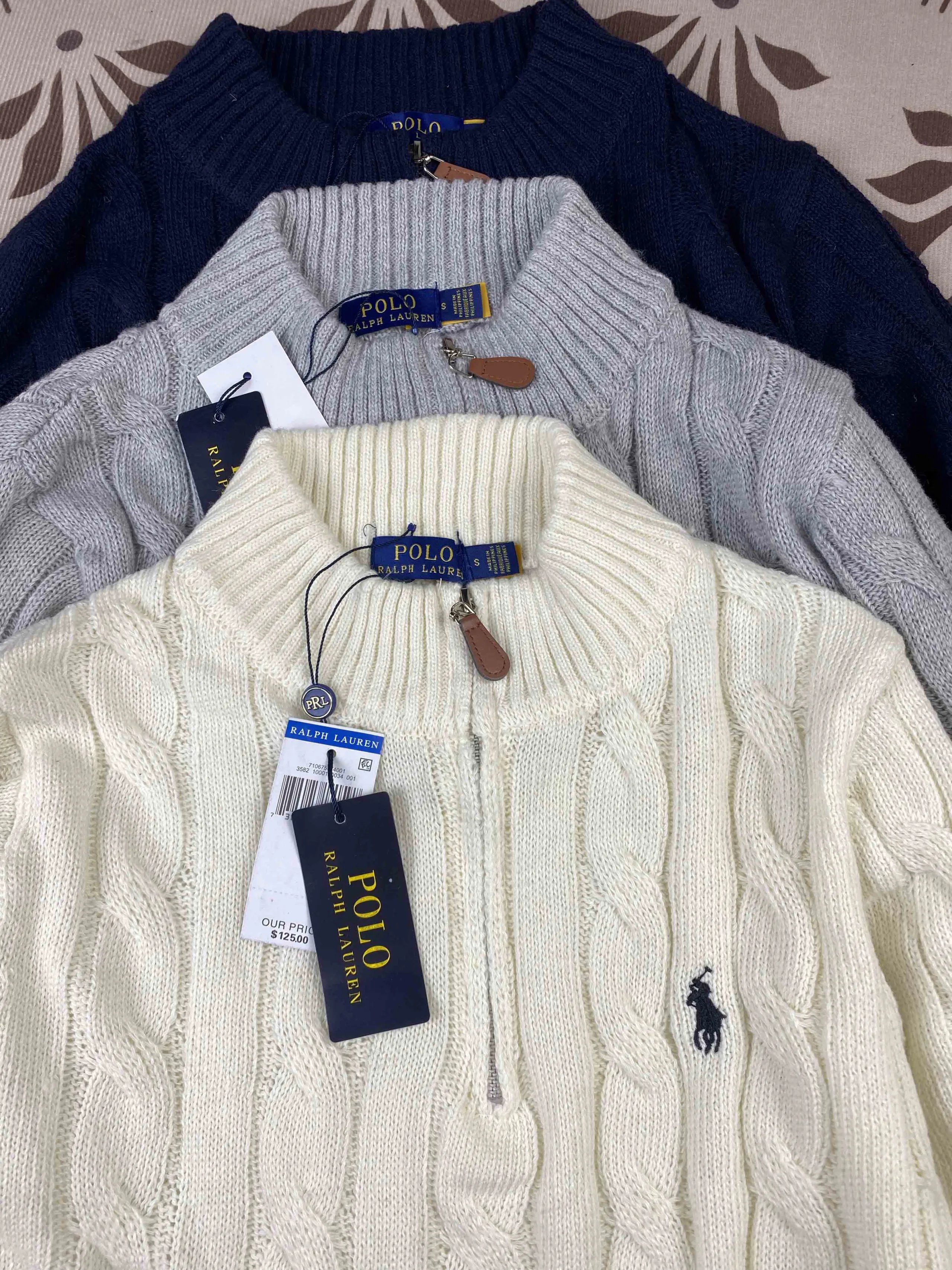 Ralph Lauren Cable Knit Cardigan White Sweater - 12