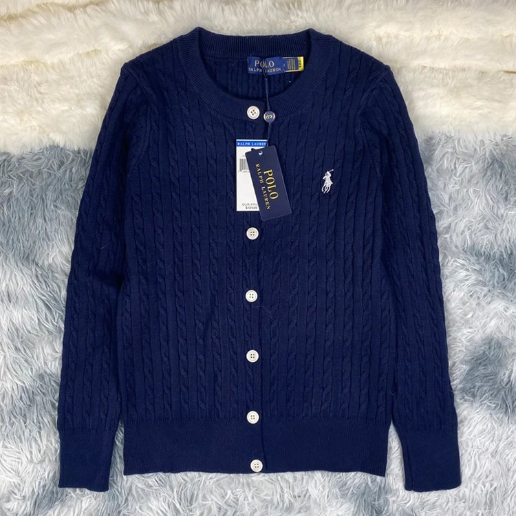 Ralph Lauren Cable Knit Cardigan White Sweater - 24