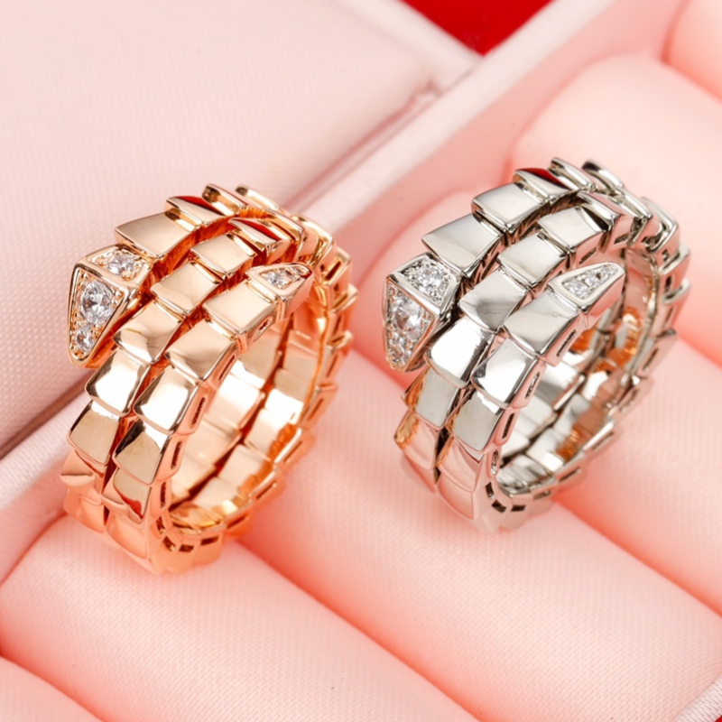 Serpenti-Style Diamond Accent 