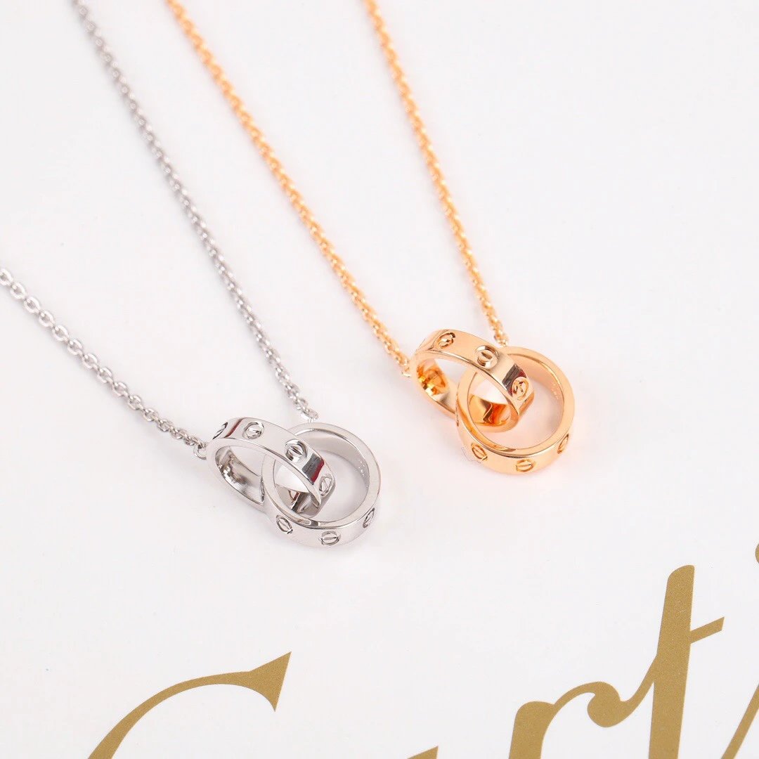 Cartier Love Necklace Yellow Gold Jewelry - 12