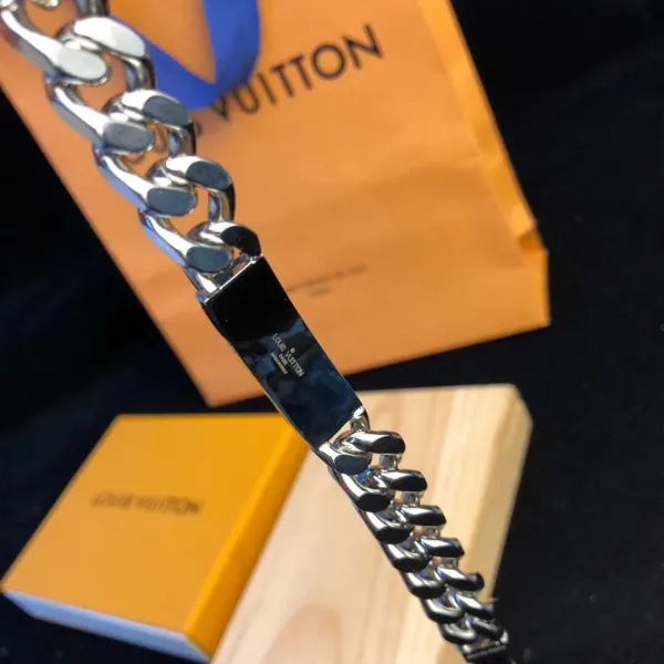 Louis Vuitton Chain Bracelet Silver Metal Jewelry - 8