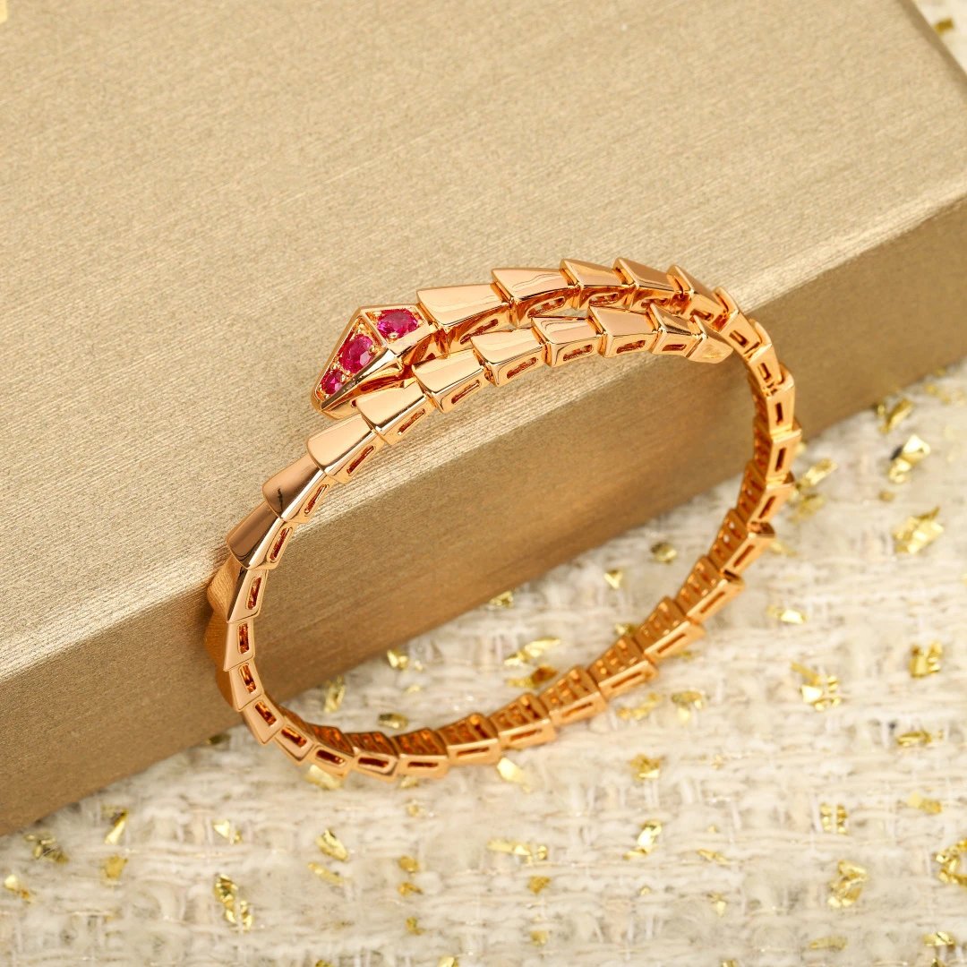 Serpenti-Style Ruby Accent Ros