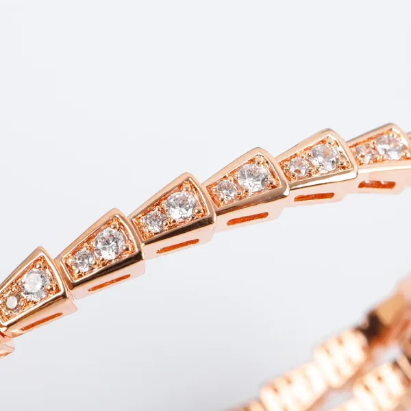Bvlgari Serpenti Viper Diamond Bracelet Silver Jewelry - 6