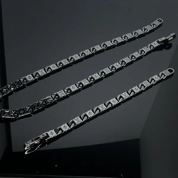 Louis Vuitton Monogram Chain Bracelet Black Jewelry - 3