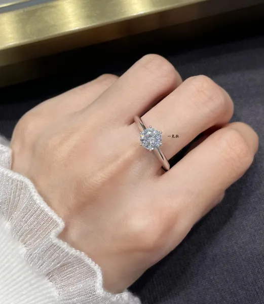 Design Solitaire Diamond Ring 1 Carat Silver Tone Ring Jewelry - 10