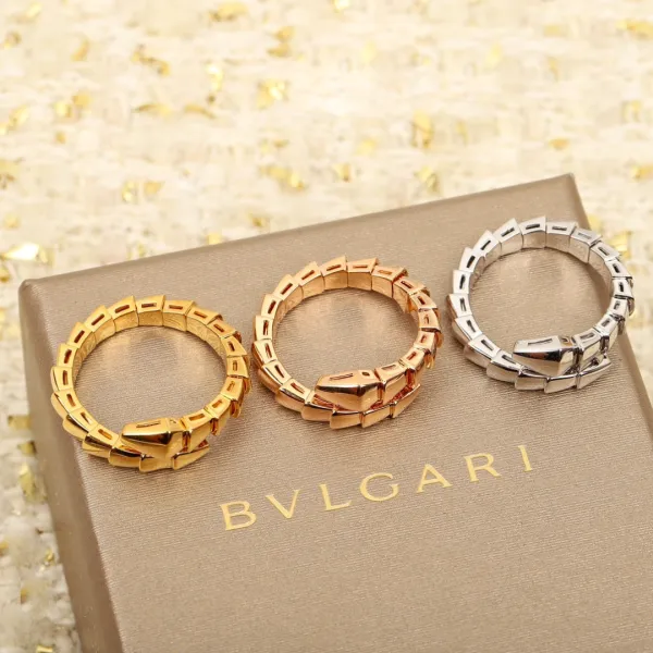 Bvlgari Serpenti Viper Rose Gold Ring Jewelry - 3