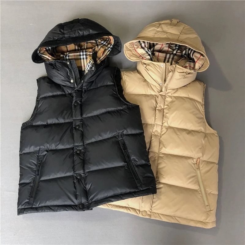 B-Series Horse Pattern Down Jacket with Detachable Sleeves