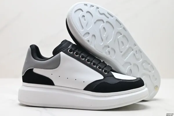 Alexander McQueen Oversized Sneaker White Black Gray Chunky Sneakers - 1
