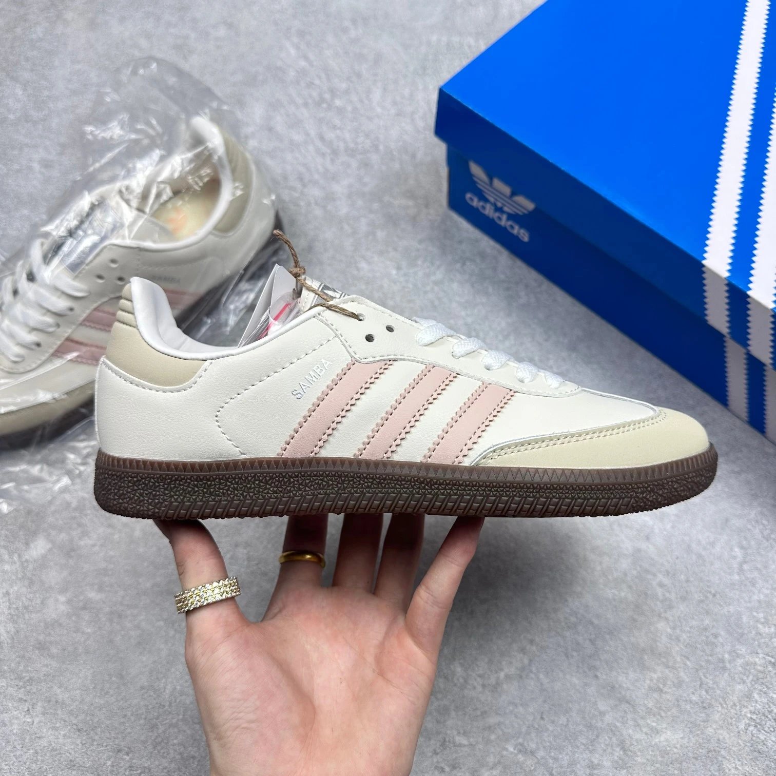 Adidas Samba OG Pink Navy Suede Sneakers - 7