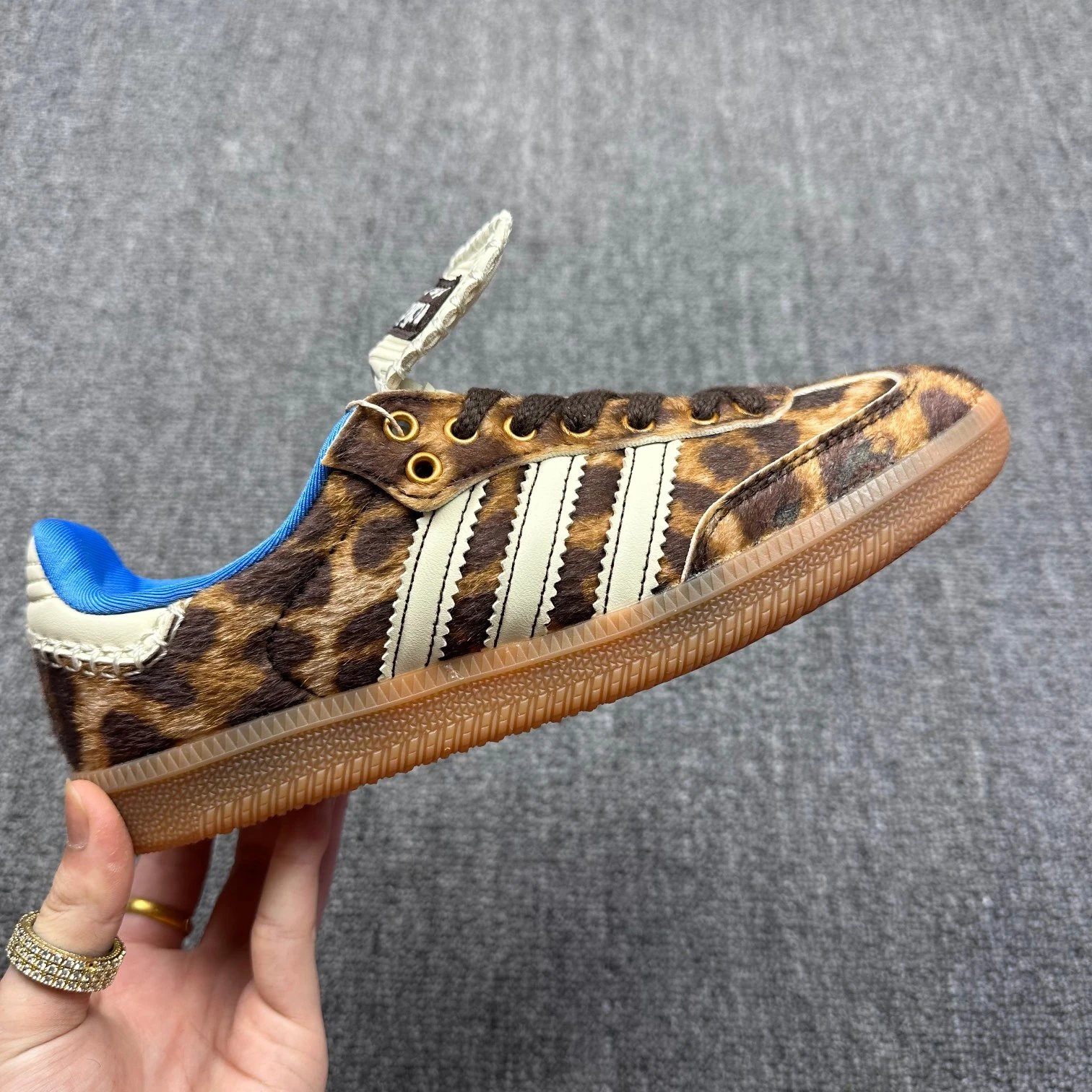 Adidas Originals Samba Leopard Print Beige Brown Sneakers