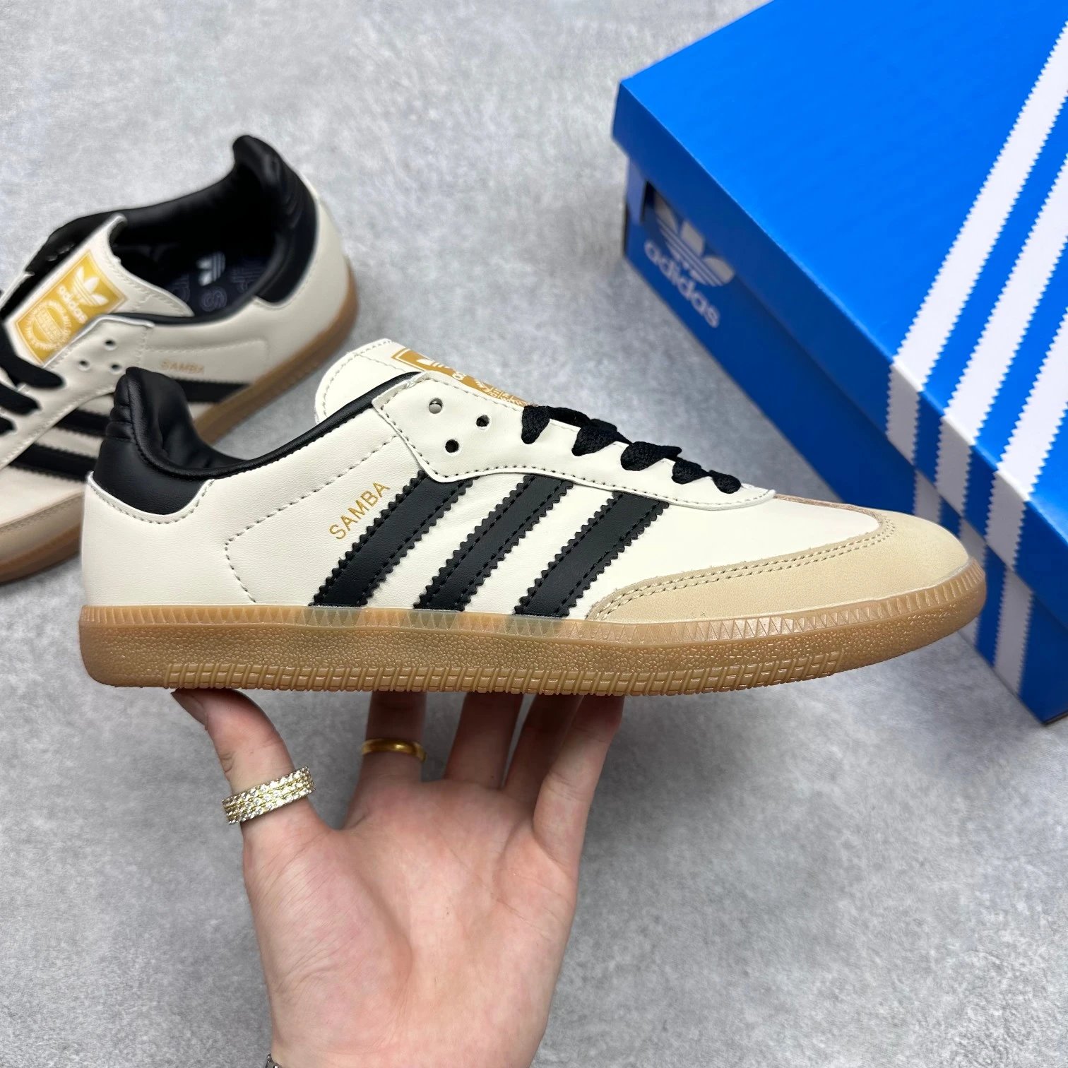 Adidas Samba OG Pink Navy Suede Sneakers - 14