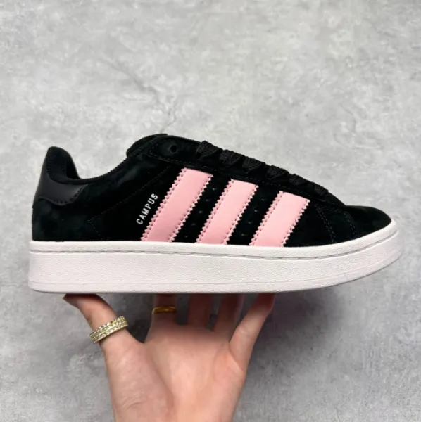Adidas Originals Campus Pink Black White Sneakers - 1