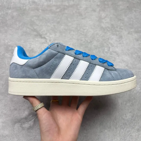 Adidas Originals Campus Gray Blue Suede Sneakers - 1