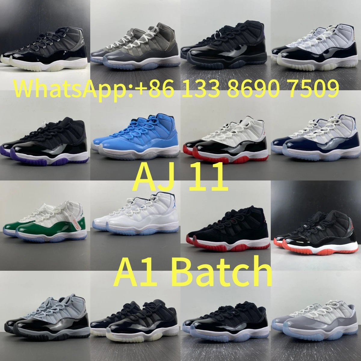 Air Jordan 11 Retro Concord White/Black/Red Sneakers - 3