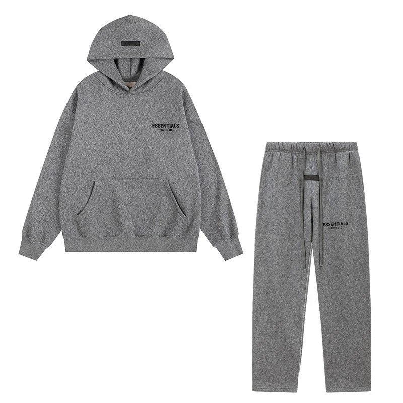 Straight-leg suit in dark heather gray