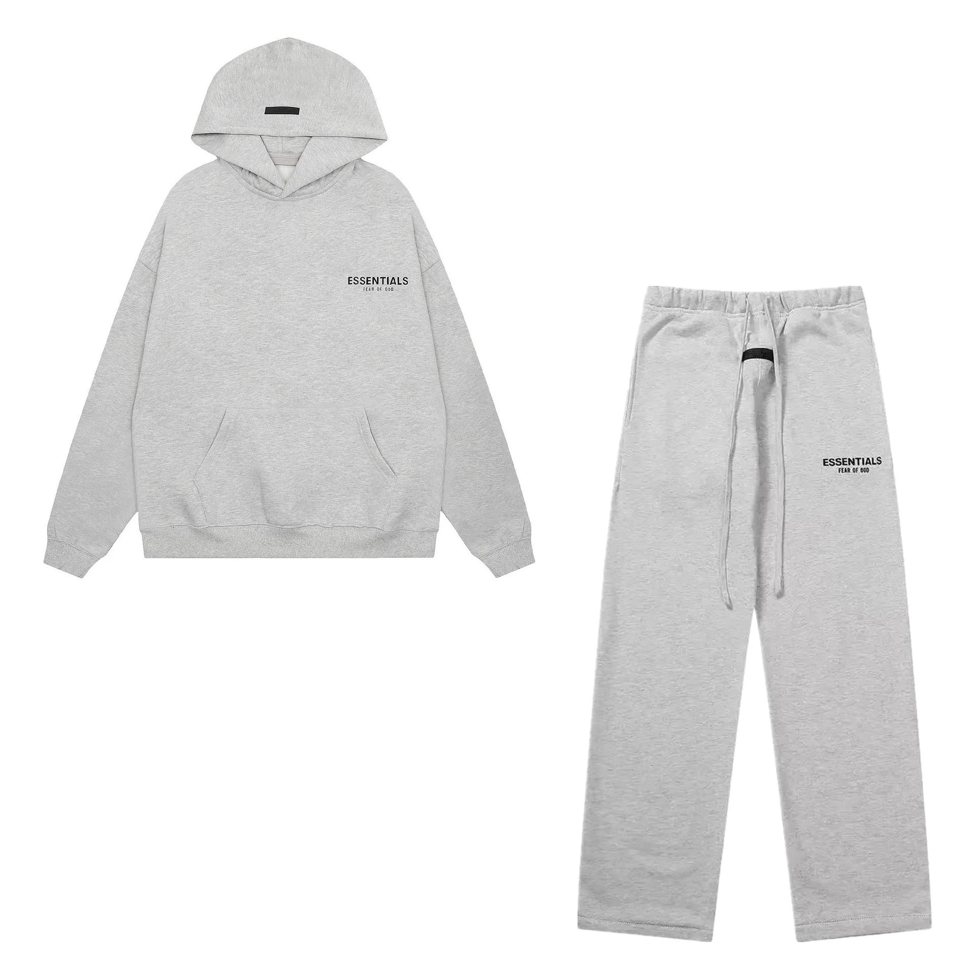 Straight-leg suit in heather gray