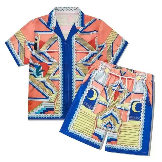 Unbranded Matching Sets Printed short-sleeve shirt and shorts set product detail image 5