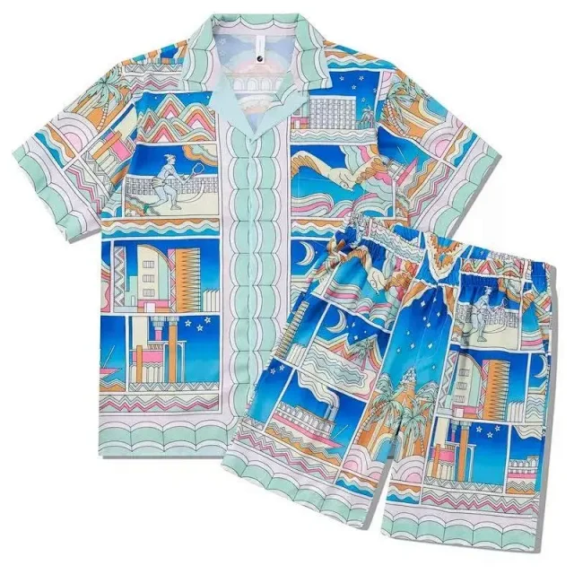 Unbranded Matching Sets Printed short-sleeve shirt and shorts set product detail image 4