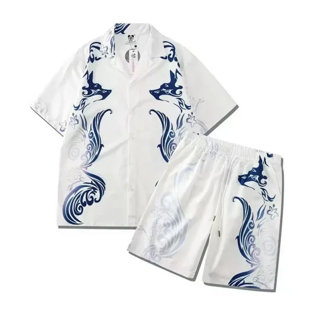 Unbranded Matching Sets Printed short-sleeve shirt and shorts set product detail image 7