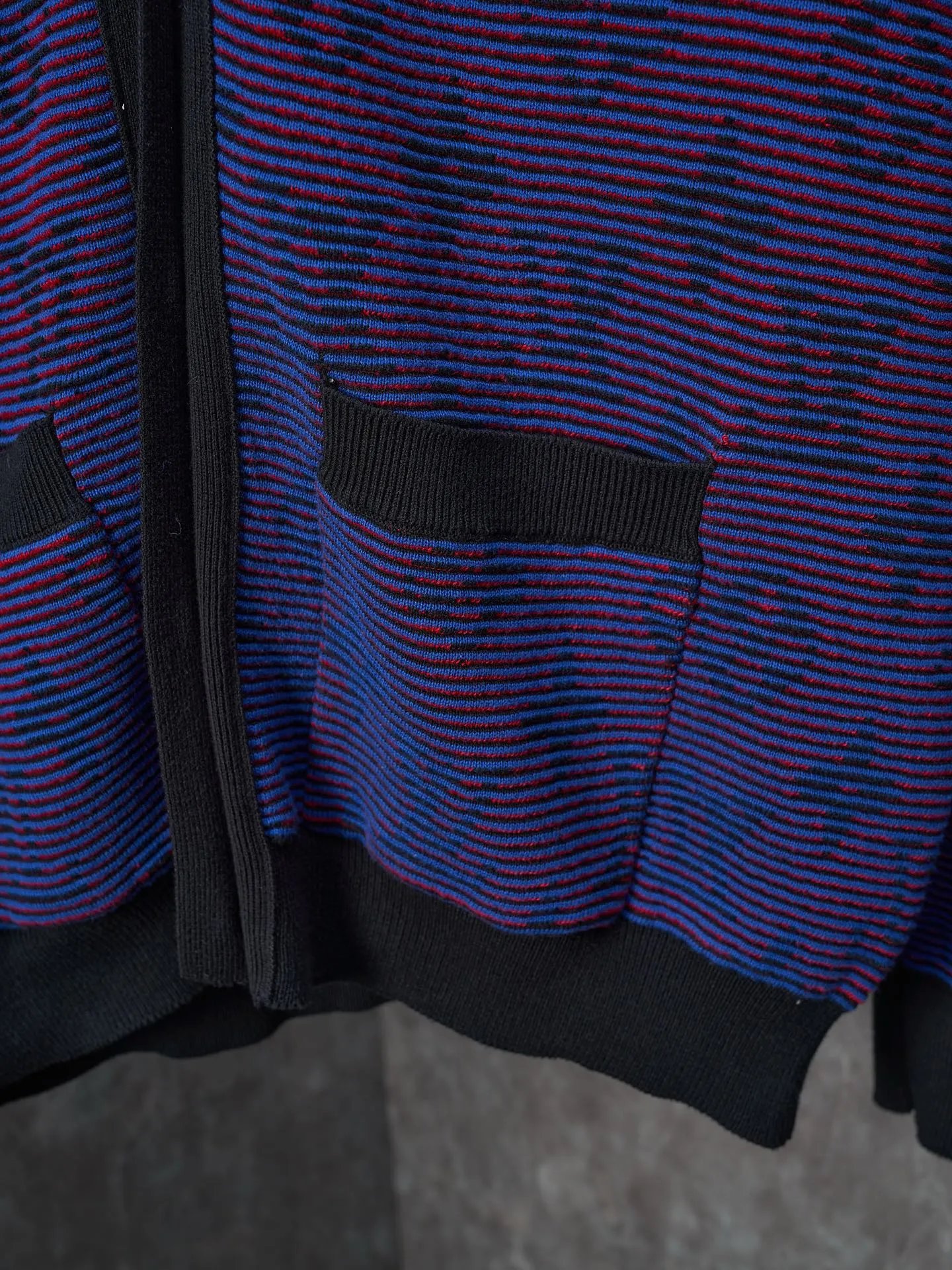 Purple Gradient Stripe Knit Cardigan photo 6
