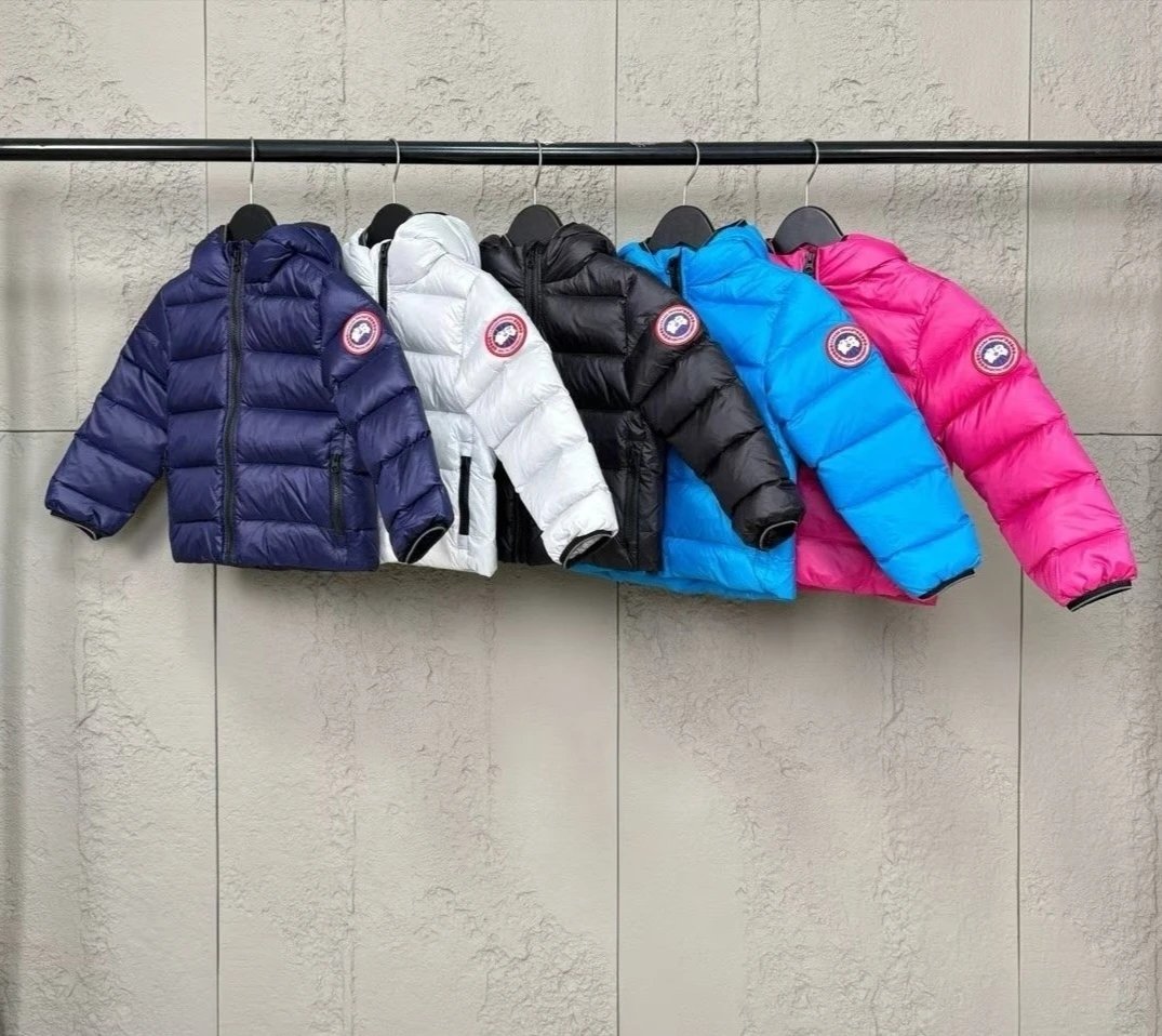 Kids Goose Down Hooded Puffer Jacket