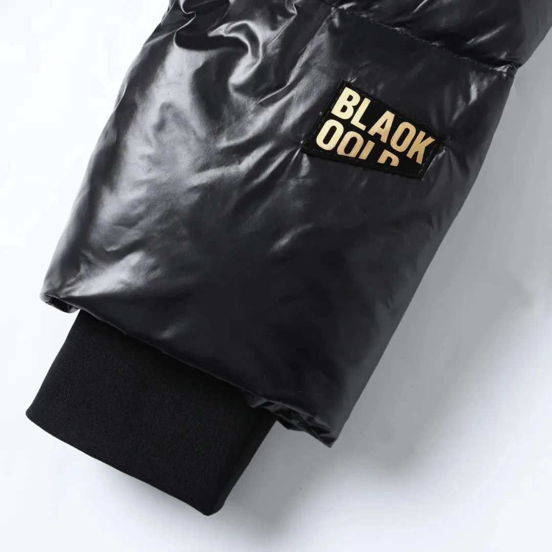 Black Gold Hooded Down Jacket photo 8
