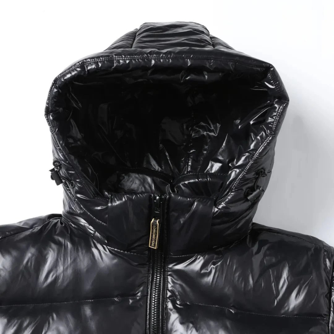 Black Gold Hooded Down Jacket photo 5