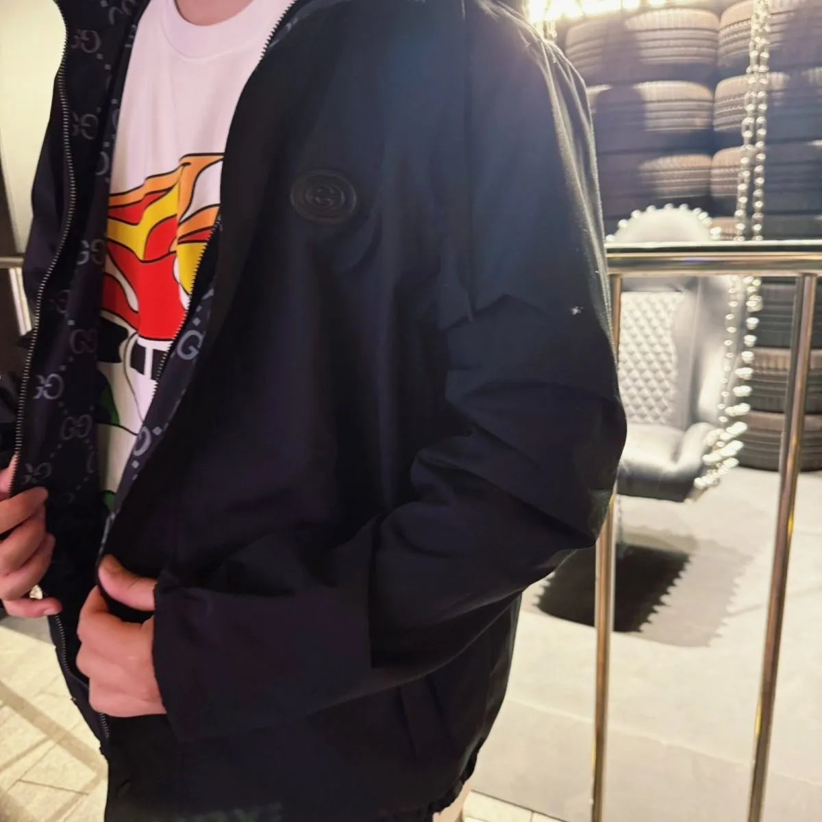 Monogram Double-Sided Hoodie Jacket photo 7