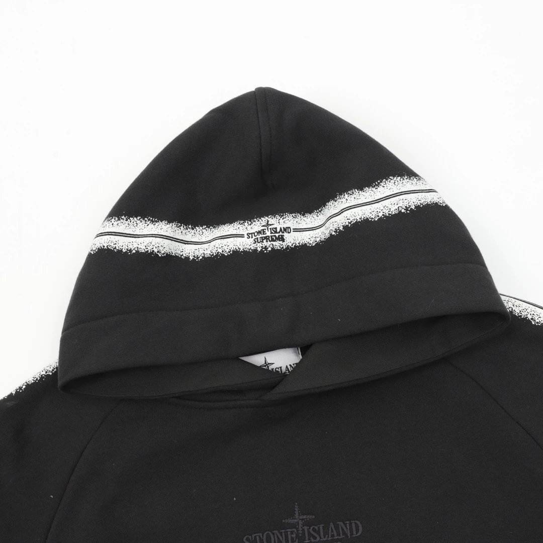Letter Fleece Hoodie with Details photo 5