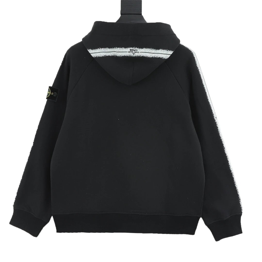 Letter Fleece Hoodie with Details photo 4