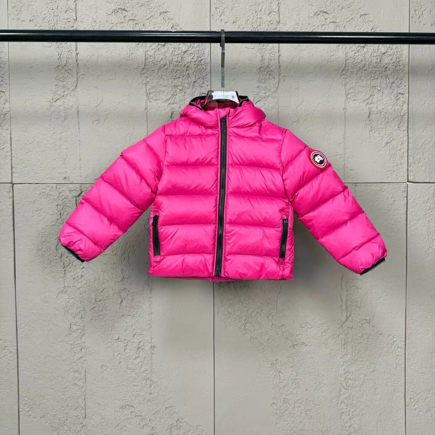 Kids Goose Down Hooded Puffer Jacket photo 4