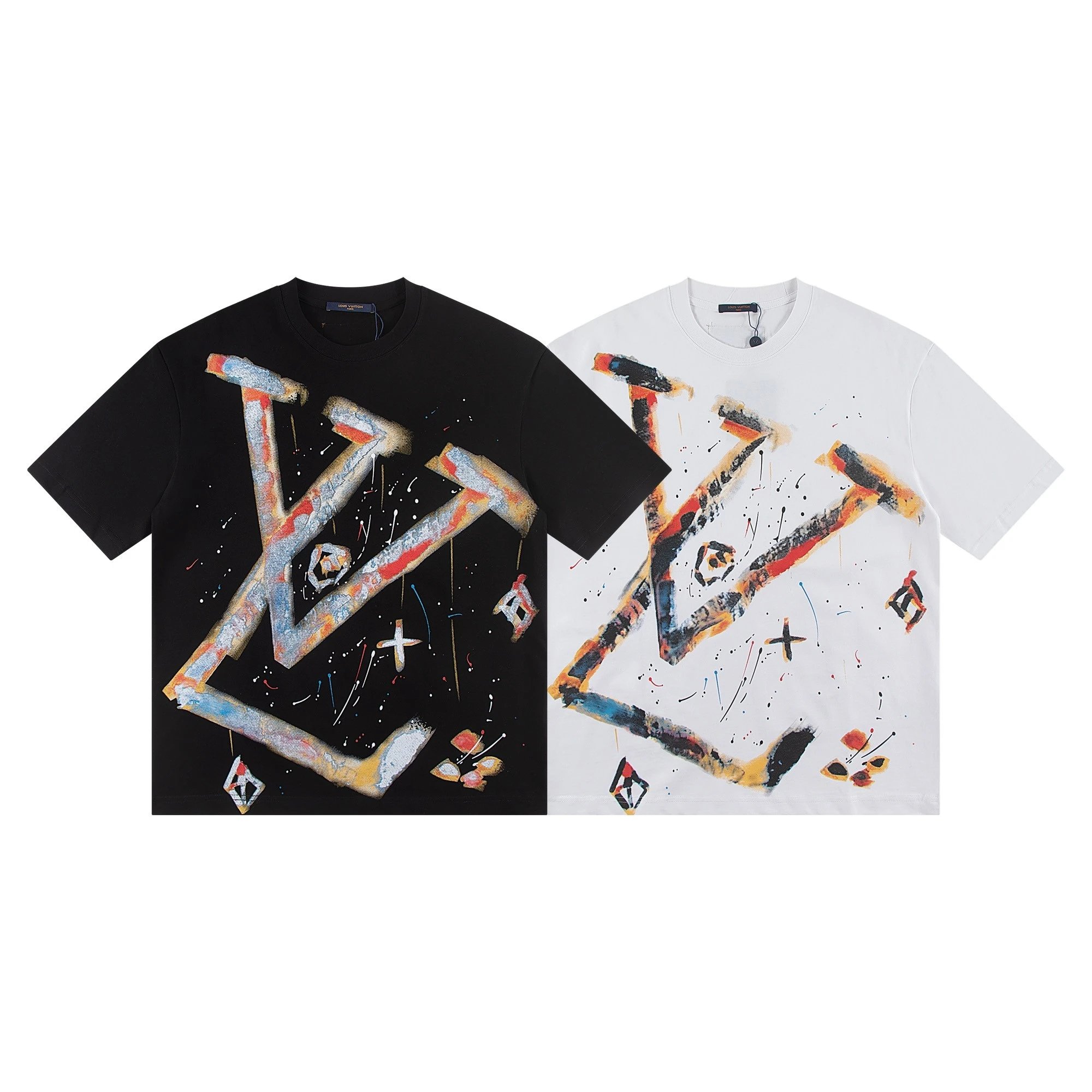 Ink Splash Print Short Sleeve