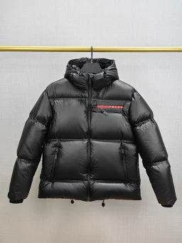 thumbnail for P红标防风防水连帽羽绒服