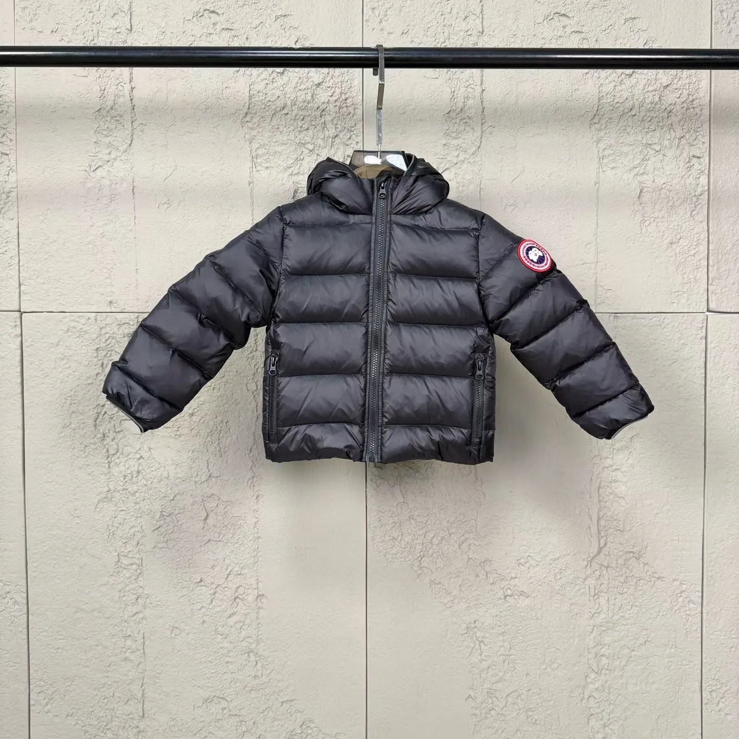 Kids Goose Down Hooded Puffer Jacket photo 8