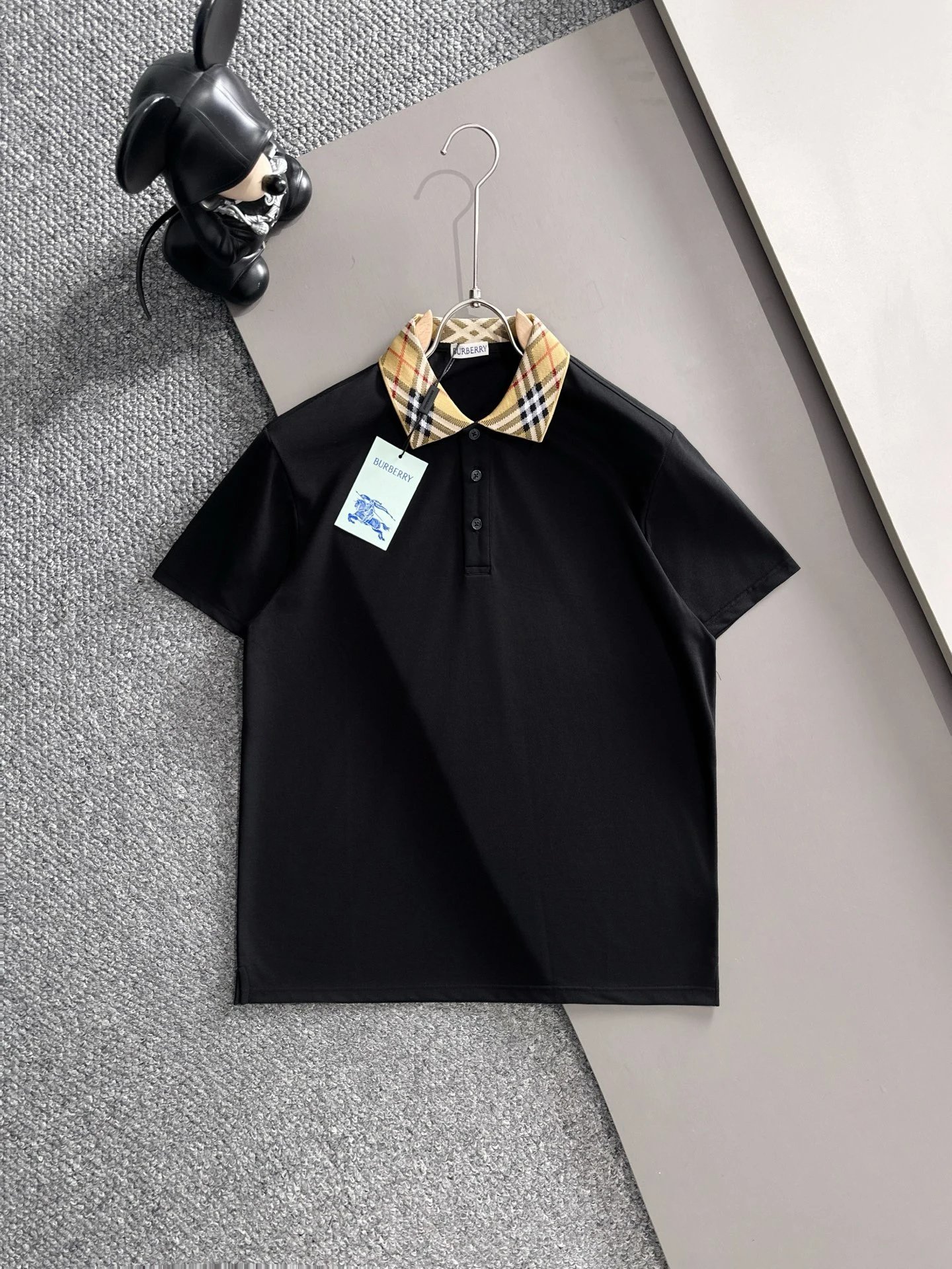 High Quality Color Block Collar T-Shirt