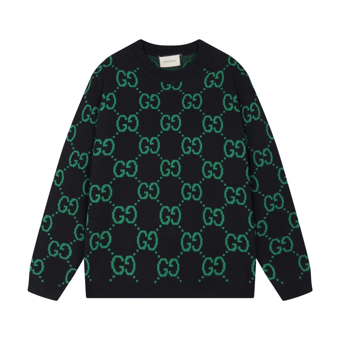 Jacquard Crew Neck Long Sleeve Sweater photo 3