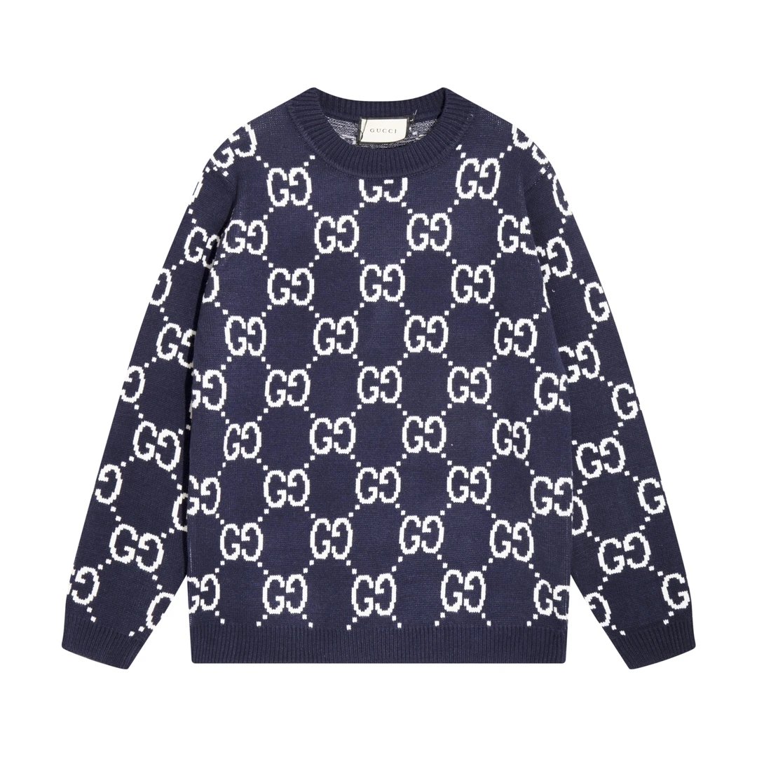 Jacquard Crew Neck Long Sleeve Sweater photo 2