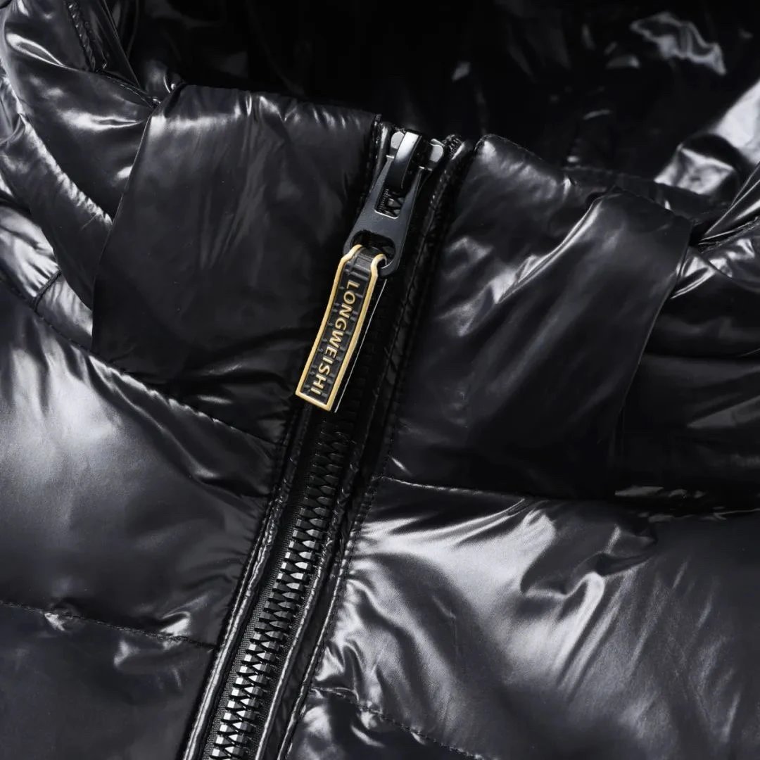 Black Gold Hooded Down Jacket photo 6